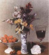 Still Life (Aux Fiancailles) (mk09) Henri Fantin-Latour